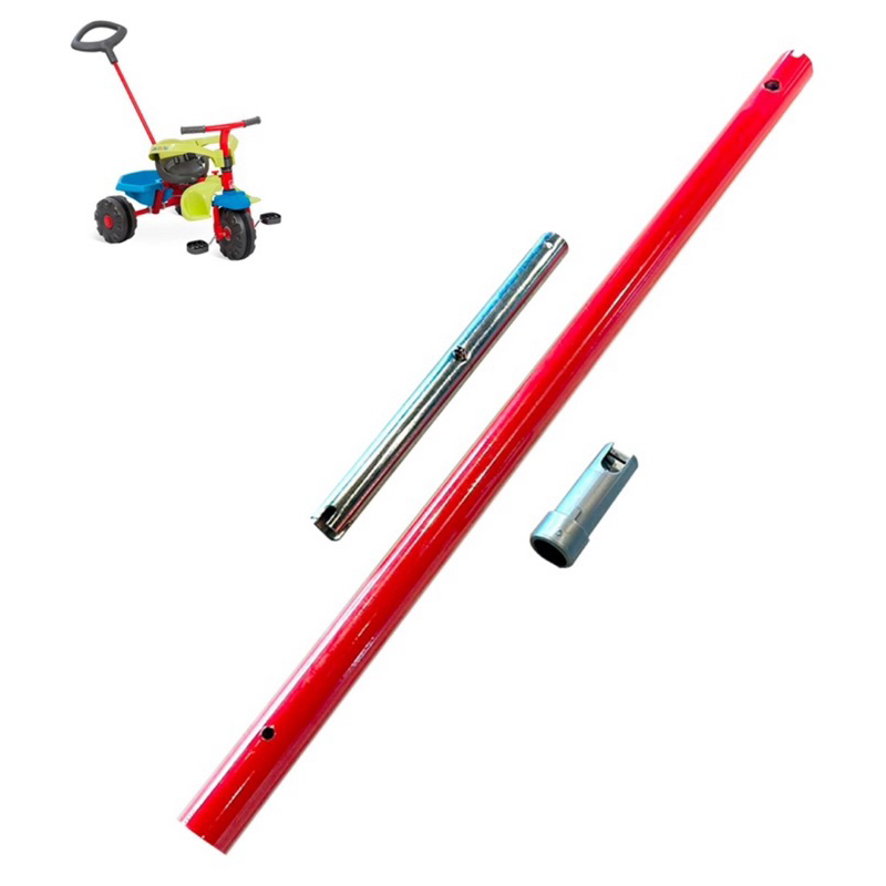 Haste de ferro tripla com mancal junção do Triciclo Smart Plus Velotrol Brinquedos Bandeirante Barra Ferro Alumínio