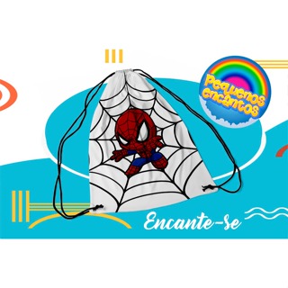 KIT 10 MOCHILINHAS PERSONALIZADAS HOMEM ARANHA  PARA FESTA INFANTIL em Oferta na Shopee