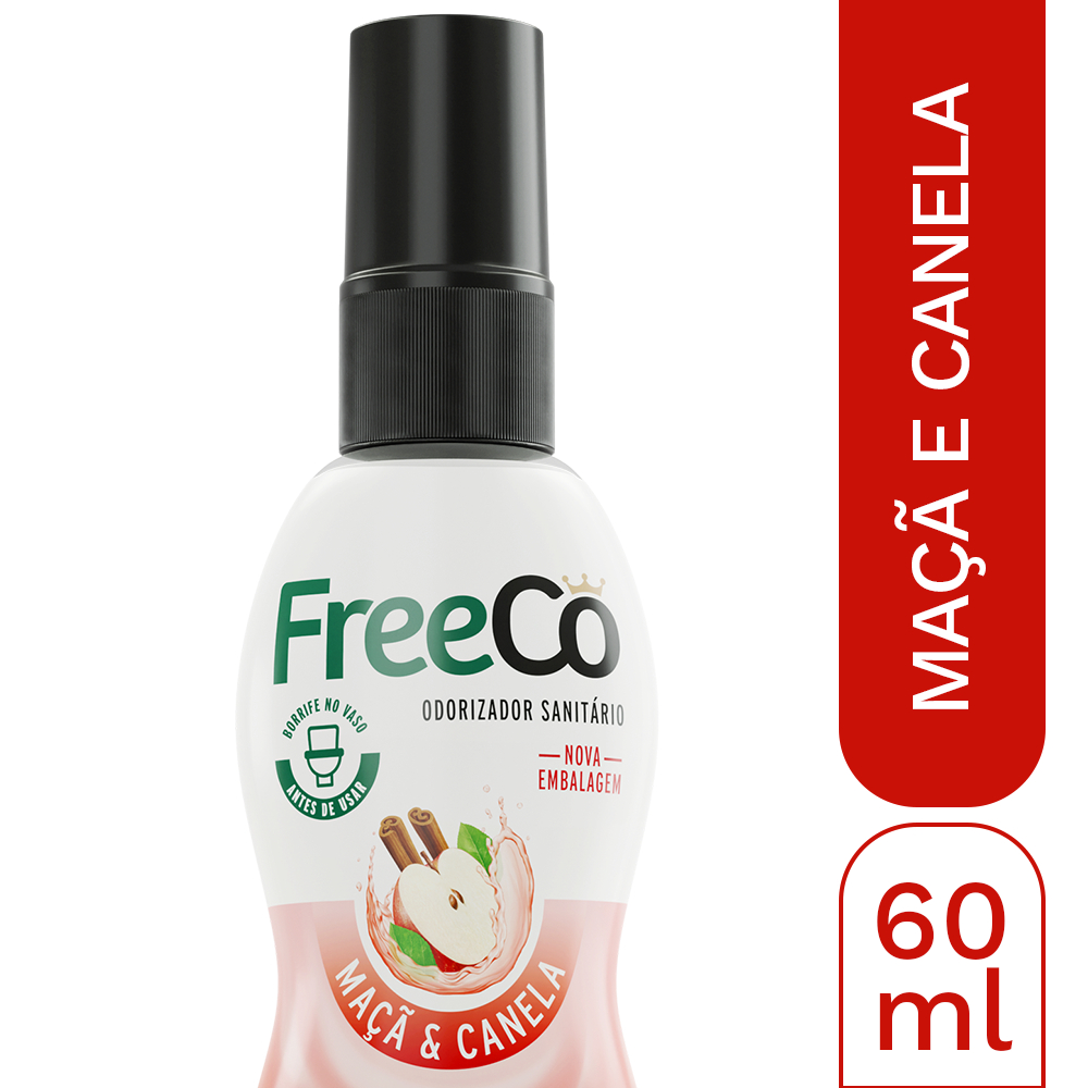 Bloqueador De Odores Sanitários - FreeCô Maçã e Canela 60ml - Home & Living