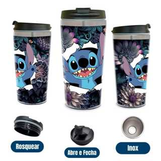 Copo Térmico Lilo E Stich Surpresa beber Agua, Chá, Café, Refrigerante e Suco. em Oferta na Shopee