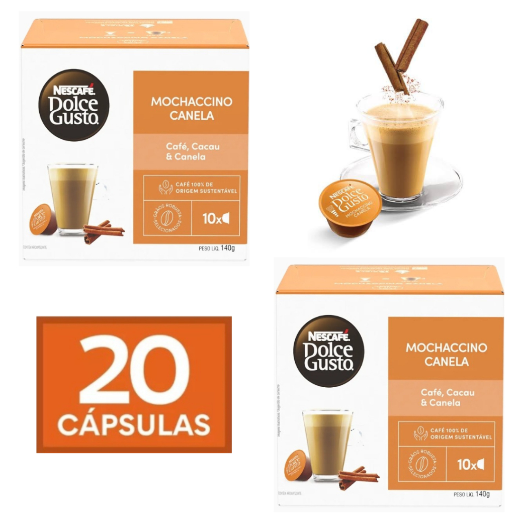 Dolce Gusto MOCHACCINO CANELA 20 Cápsulas Nescafé® Dolce Gusto® em Oferta na Shopee