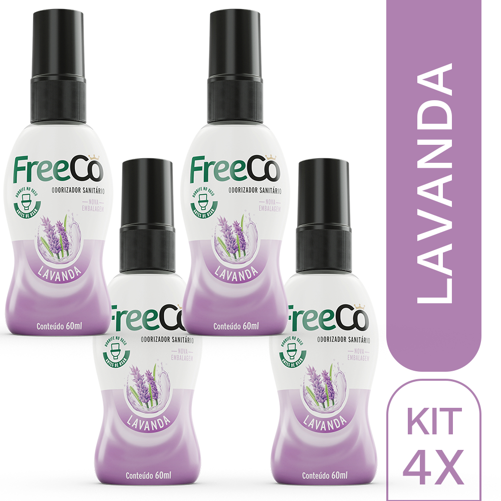 FreeCô Lavanda 60ml - Kit com 4 em Oferta na Shopee