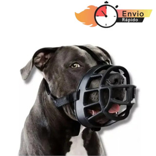 Focinheira Reforçada Silicone Para Cachorros Reforçada Ajustável Confortável - ENVIO RÁPI…