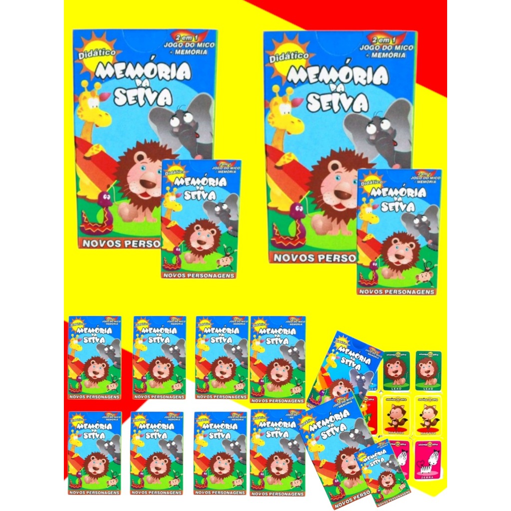 Kit 10 Caixinha De Jogo Memoria Selva Lembracinha Safari Infantil Jogo infantil Festa Prenda Criança em Oferta na Shopee