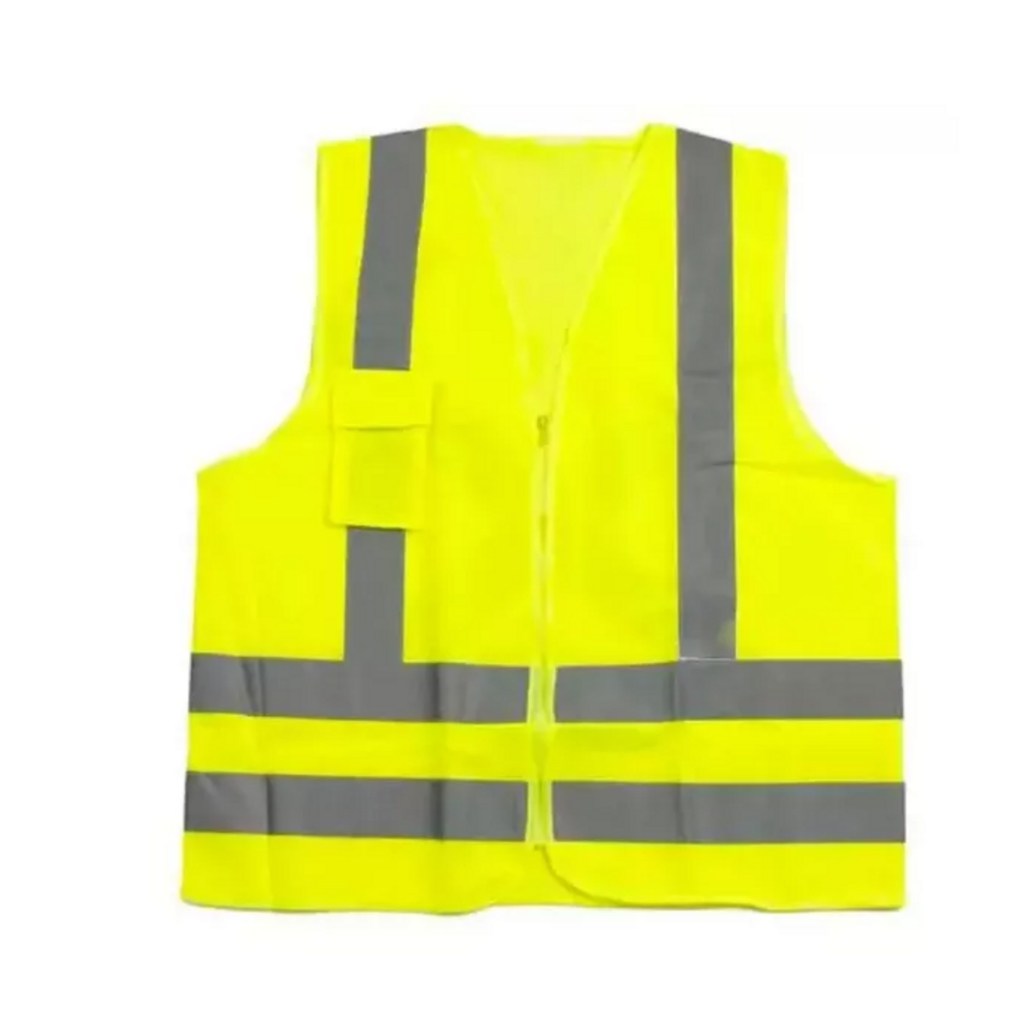 Colete Refletivo Amarelo Liso c/ Bolso, Tamanho G 600.01171 Plastcor