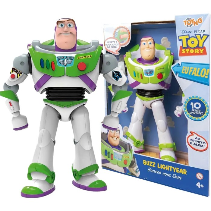 Boneco Falante Buzz Lightyear Toy Story Frases Em Português