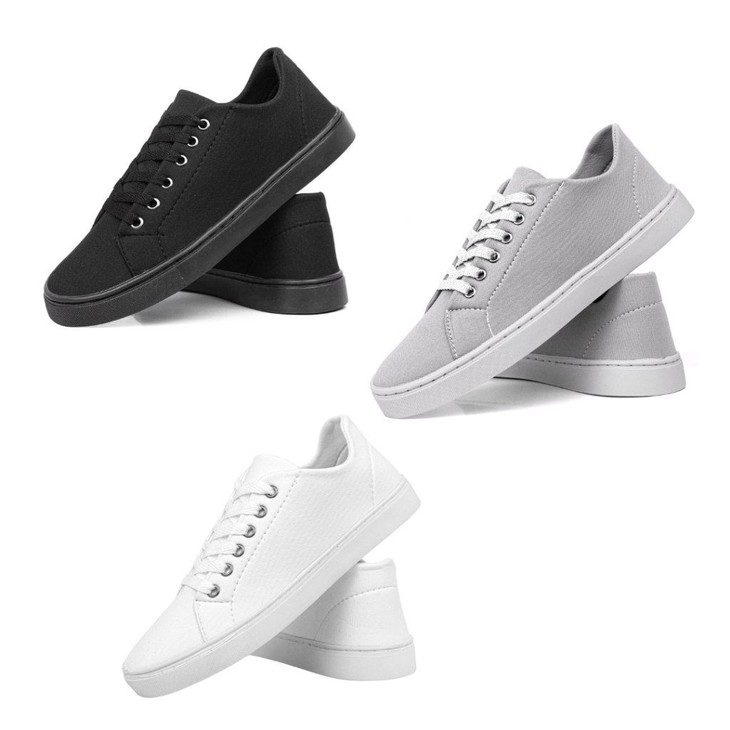Kit 3 Tênis Casual Masculino Adulto Na Moda Dia a Dia Trabalho Promoção