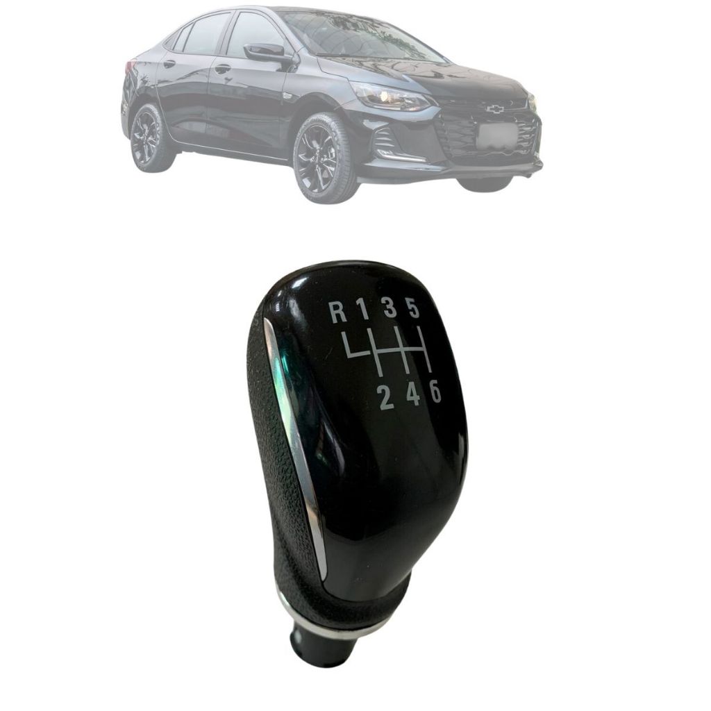 Bola de cambio Manopla Novo ONIX PLUS 20 a 23 – preto aro cromado em Oferta na Shopee