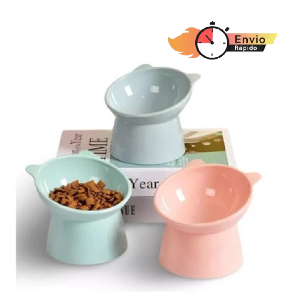 Kit 2 Comedouro Bebedouro Postura Elevado Ergonômico Para Pet Cachorro Gato - ENVIO RÁPIDO