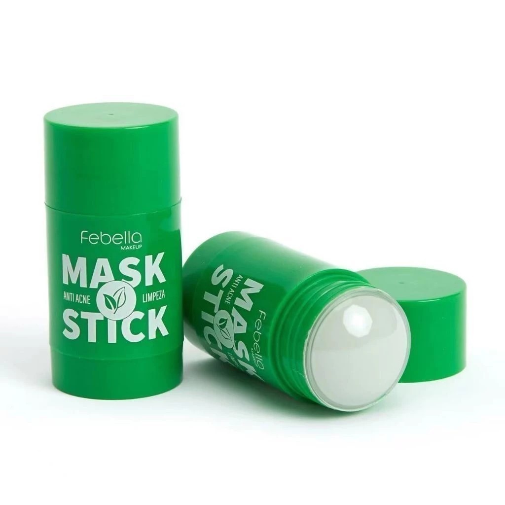 Máscara Chá Verde Remover de Cravos Anti-Acne Hidratante Beleza Pele Facial Clean Face Clareador Mask Stick FEBELLA On S