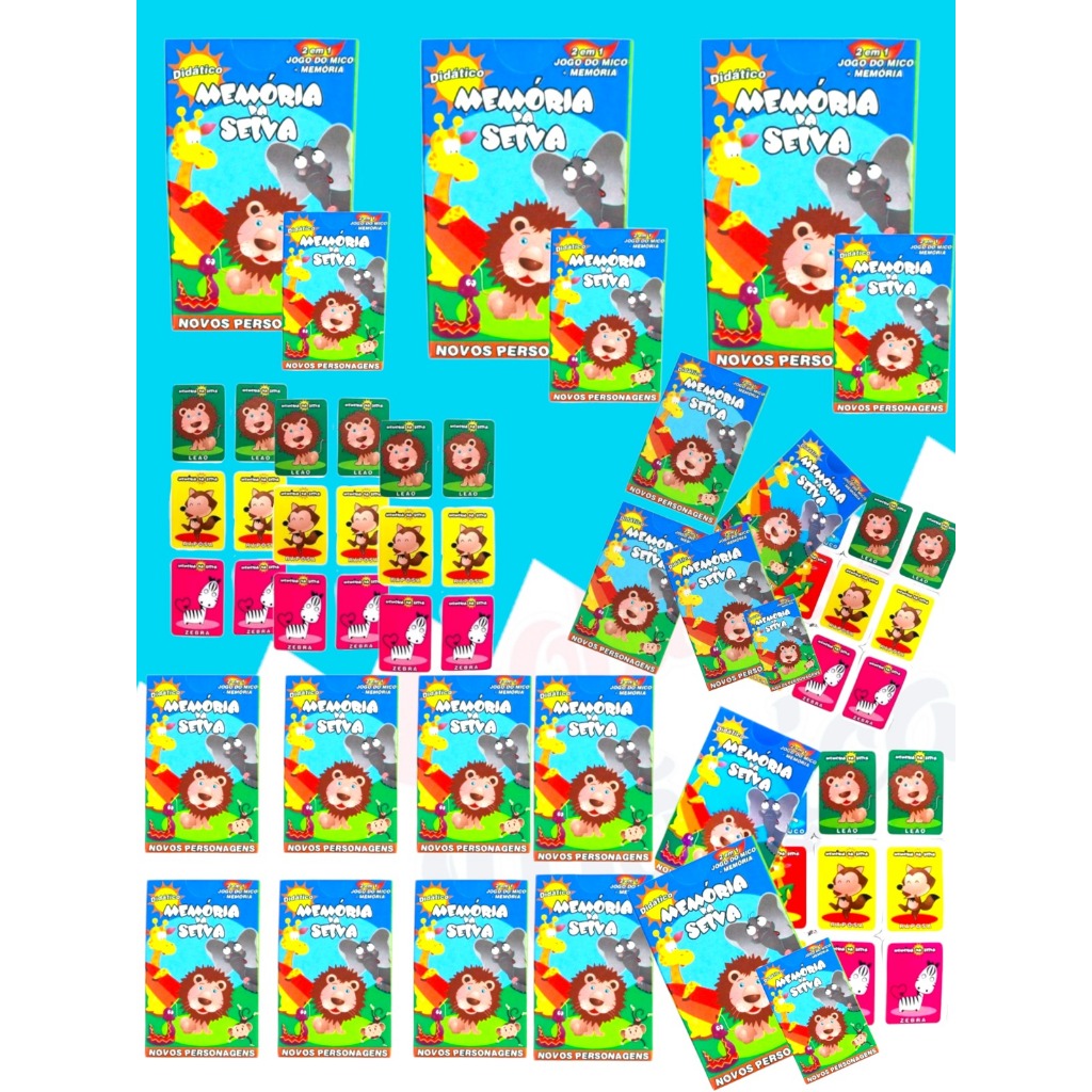 Kit 30 Caixa De Jogo Memoria De Selva Lembracinha Safari Infantil Jogo infantil Festa Prenda Criança em Oferta na Shopee