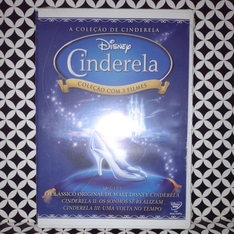 A Coleção de Cinderela com 3 Filmes DVD (Novo/Lacrado - Ed. Sonopress 2012)