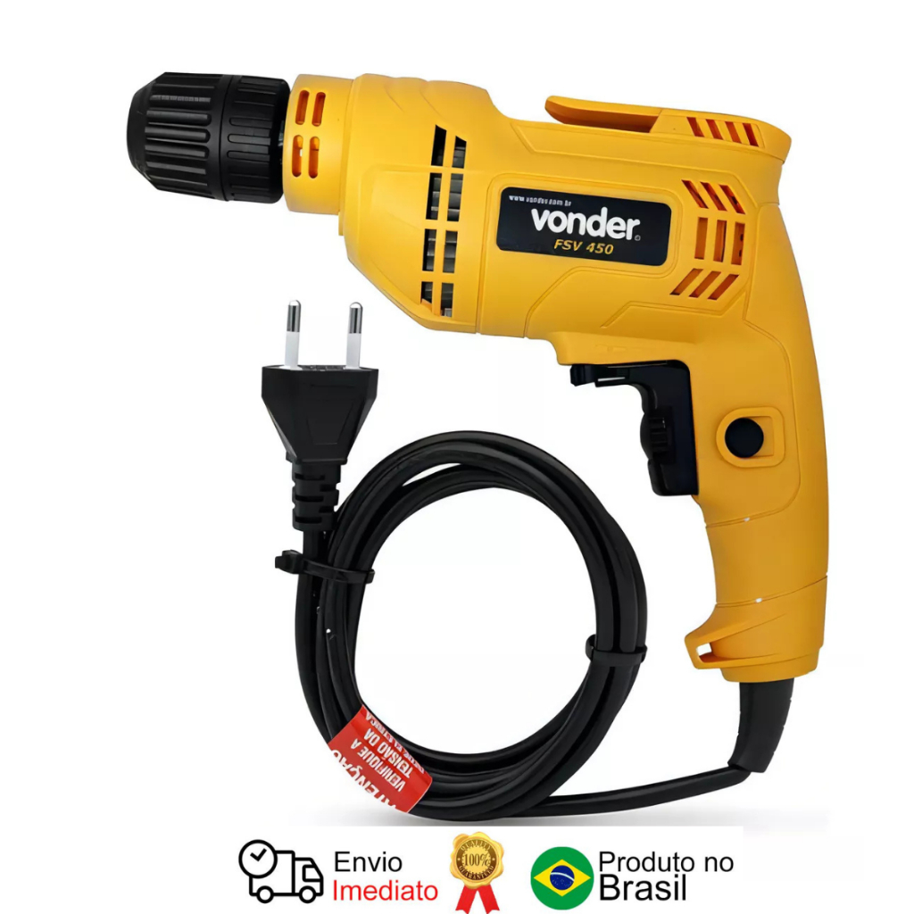 Furadeira Sem Impacto Elétrica Reversível 3/8' 450 W Fsv 450 127 V Vonder