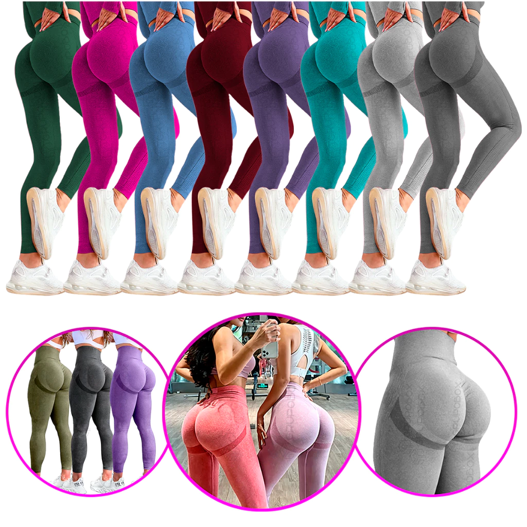 Calça Legging Esportiva Empina Levanta Modela Bumbum Zero Transparencia Cintura Alta Fitnes Feminina — imagem 1