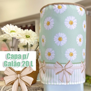 Capa para Galão 20 Litros de Água - Estampa Digital Margaridas em Oferta na Shopee