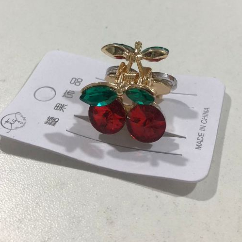 Detalhes do Cristal Vermelho Cereja Pequeno Clipe/Acessórios