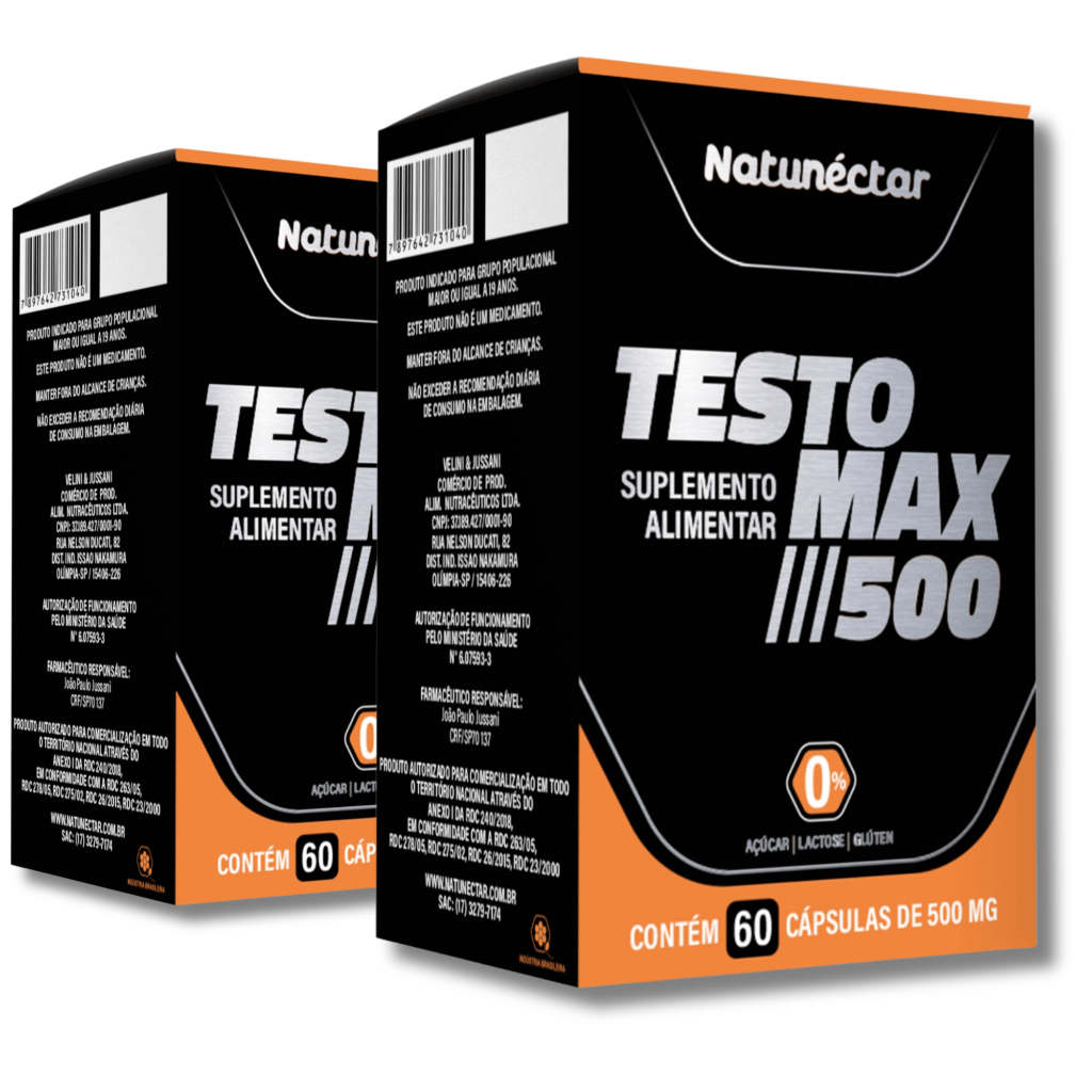 Kit Combo 2X Testomax 500mg - 120 Cápsulas - Natunéctar em Oferta na Shopee