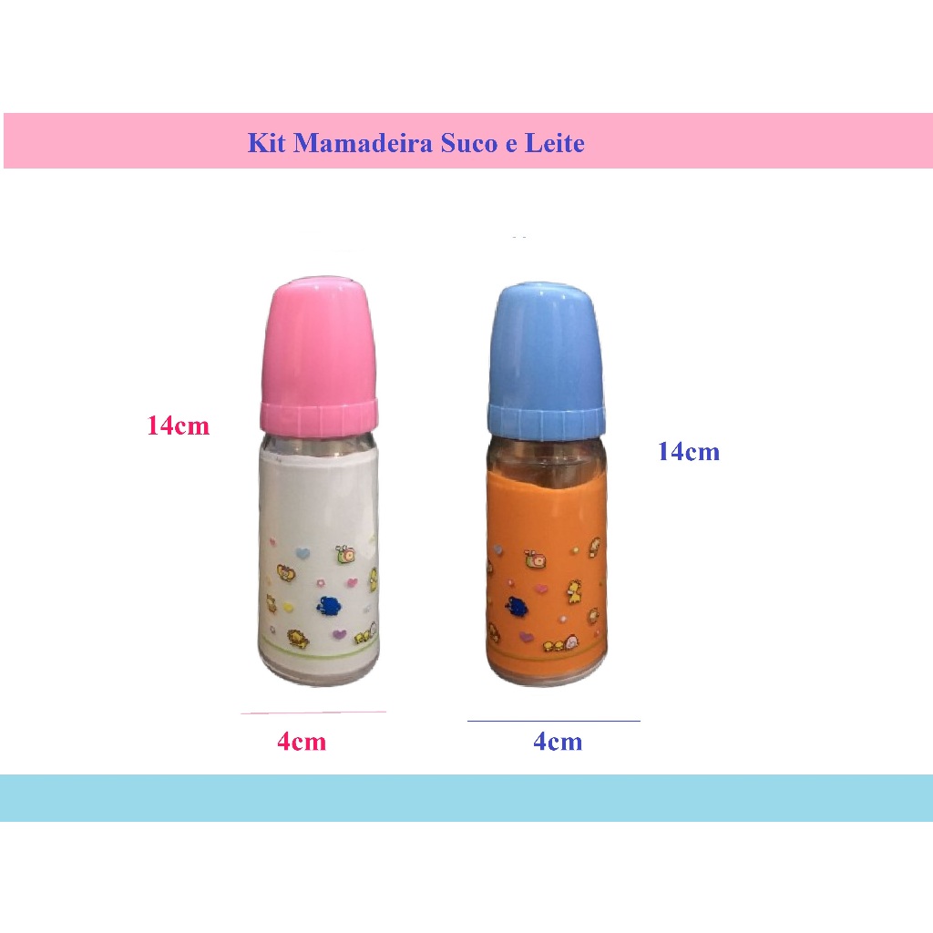 Kit 2 Mamadeiras Mágica Brinquedo Leite E Suco Para Boneca Reborn Bonecas Grandes Pequenas em Oferta na Shopee