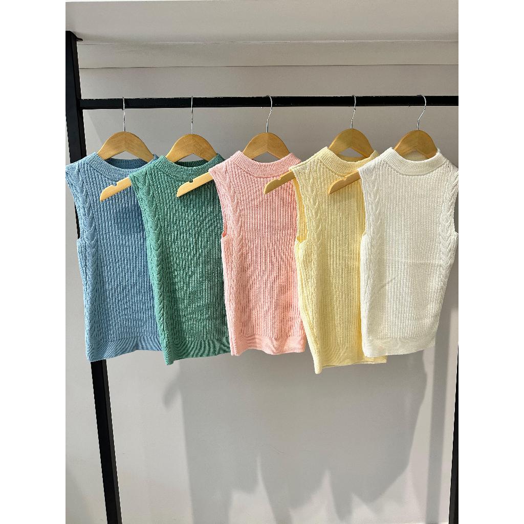 Blusa Feminina Estilosa Regata Modal Cropedd Detalhe Trança Tricô Canelado Premium  Tricot em Oferta na Shopee