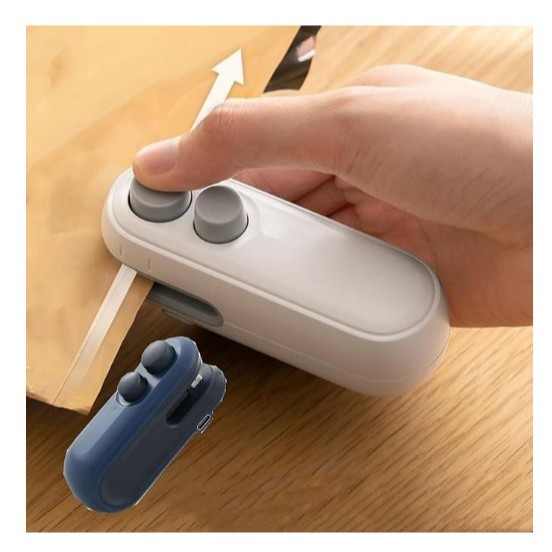 Selador de mini saco, 2 em 1 USB, portátil, recarregável, a vácuo, recarregável, selador de saco com chips, selador