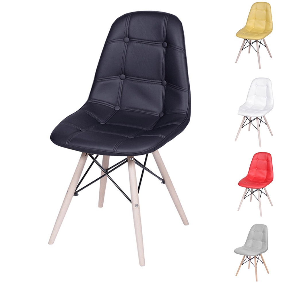 Cadeira de Jantar Eames Botonê Boxbit Base Madeira para sala de jantar