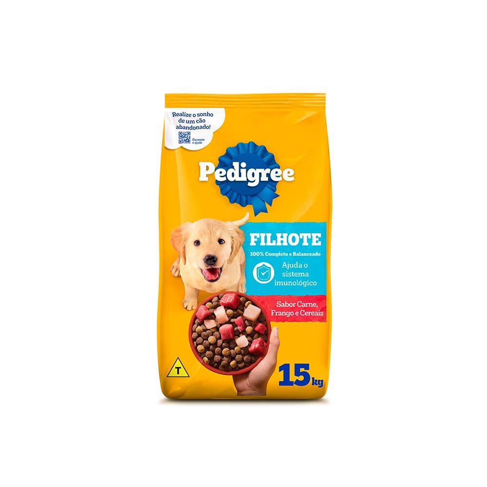 Ração Pedigree Junior Para Cães Filhotes De Raças Médias E Grandes - 15kg.