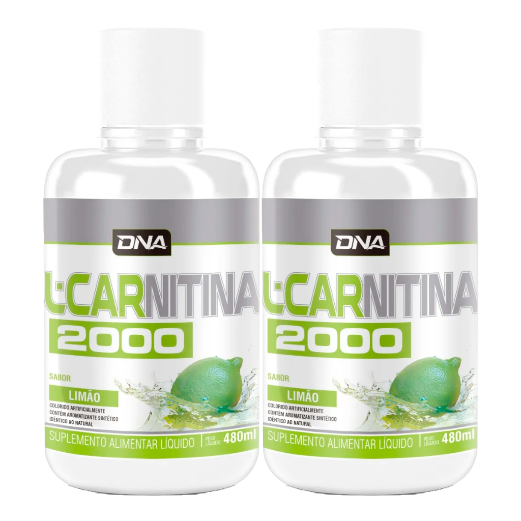 2x L-Carnitina 2000 480ml Sabor Limão - Dna Suplementos