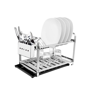 Escorredor MONTADO Inox 16 Pratos Secador Louca Porta Talheres Inox Mais Bandeja Coletora em Oferta na Shopee