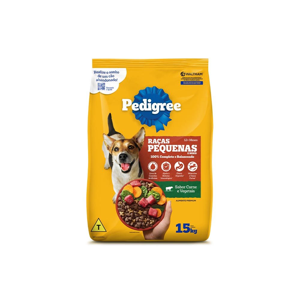 Ração Pedigree Para Cães Adultos Raças Pequenas 15 kg