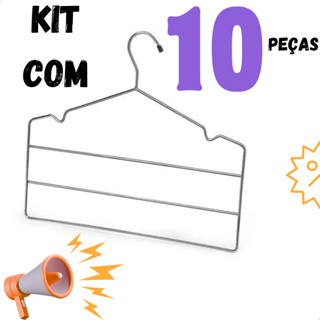 Cabide Triplo para Calça Short Vestido Reforçado Organizador Prático em Oferta na Shopee