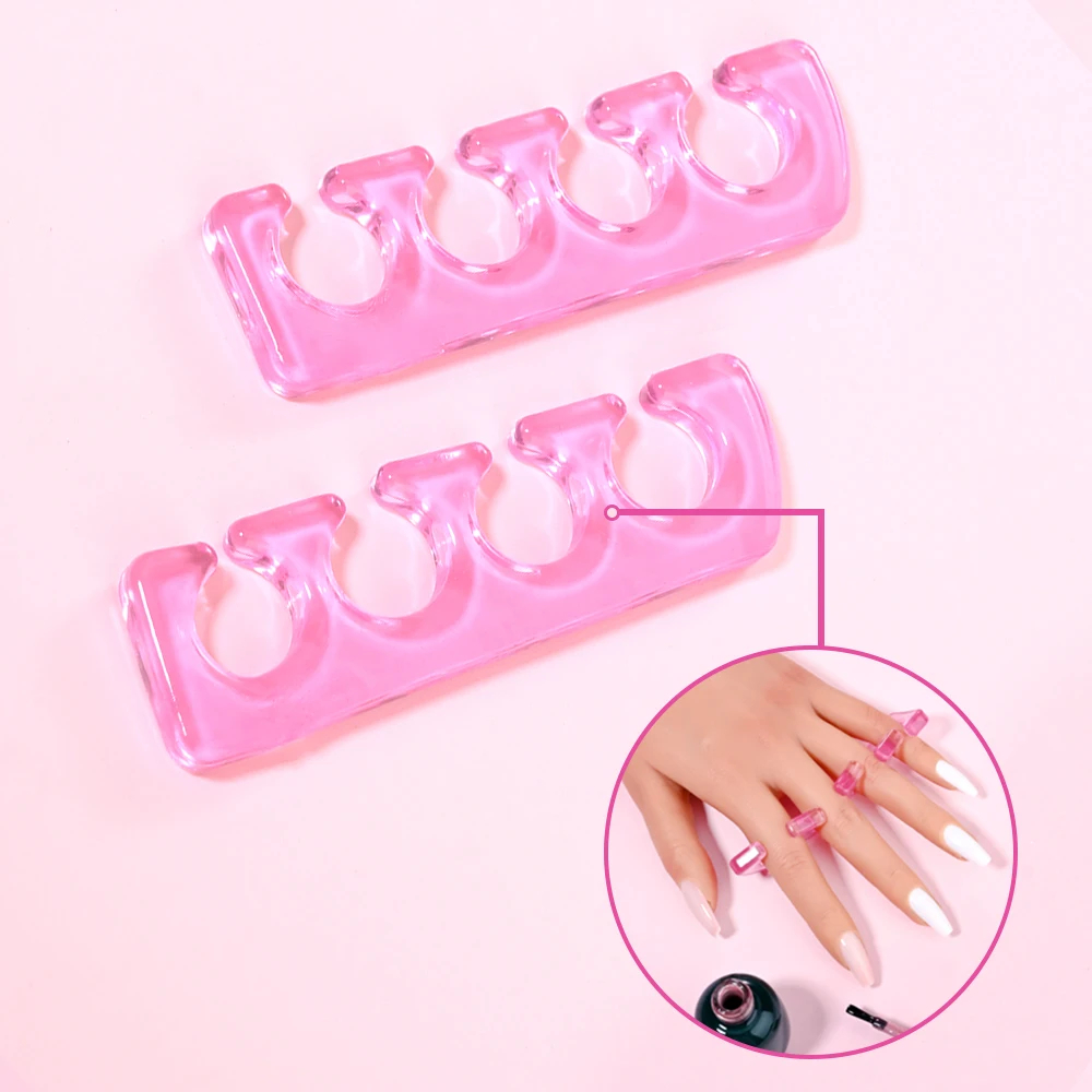 Separador de Dedos de Silicone para Manicure e Pedicure Lavável
