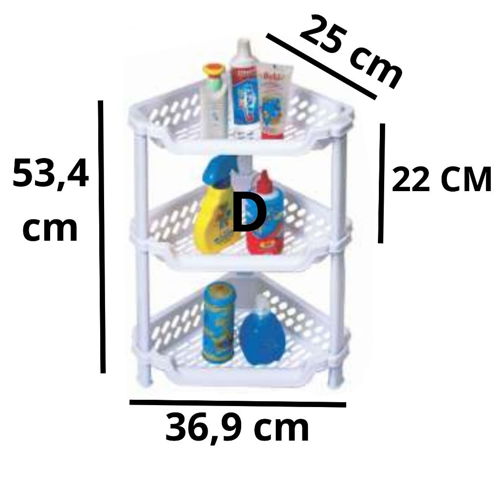 Prateleira Organizador Porta Shampoo Banheiro 3 Andares Com Pezinho em Oferta na Shopee