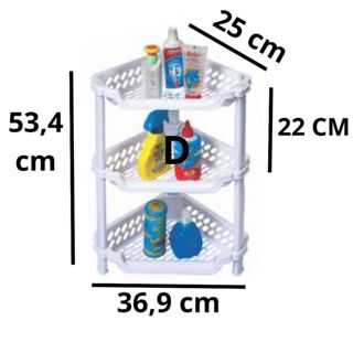 Prateleira Organizador Porta Shampoo Banheiro 3 Andares Com Pezinho em Oferta na Shopee