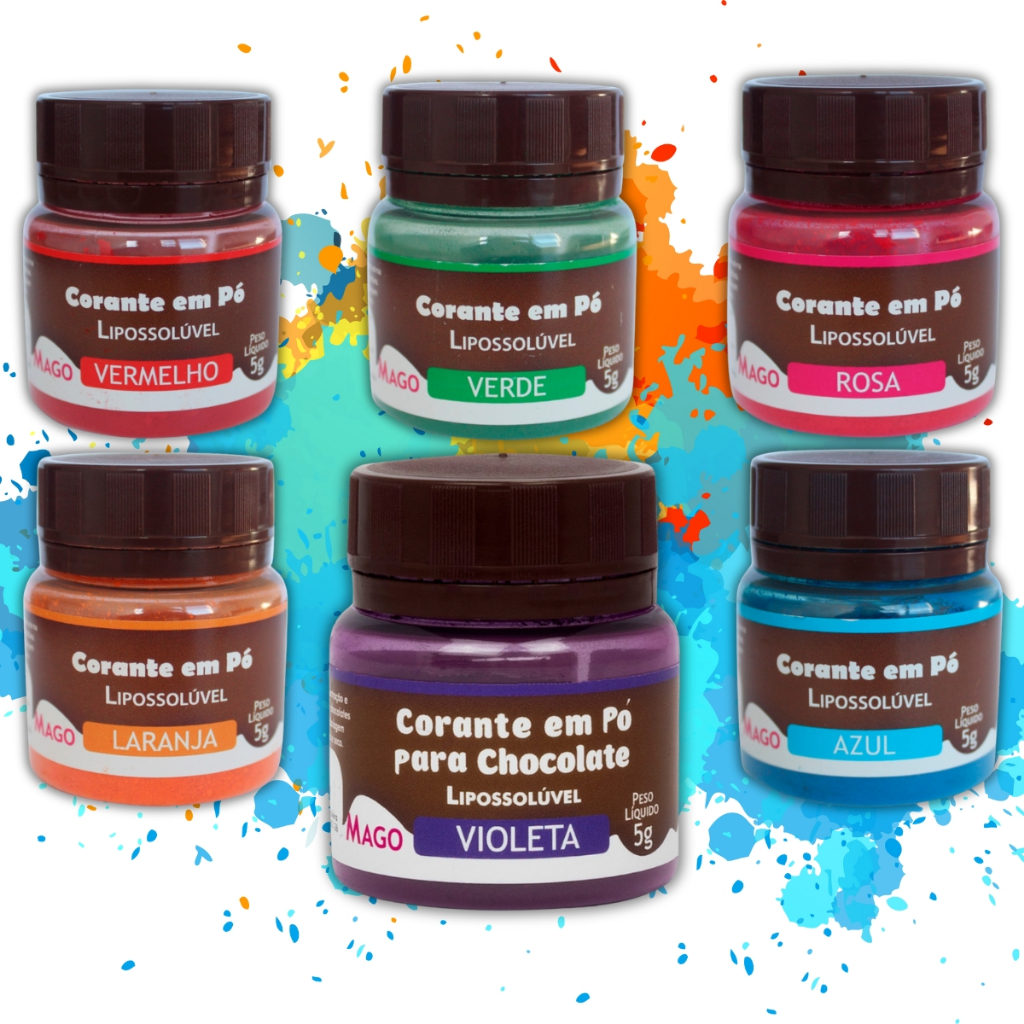 Corante em Pó Lipossolúvel 5g Mago