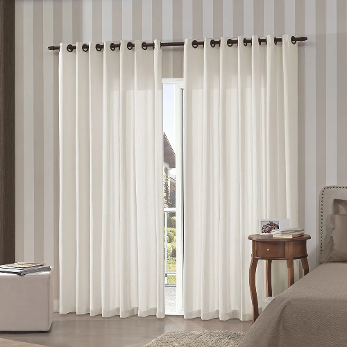 Cortina Rustica Pantex 2,60x2,30m Natural - Bella Janela