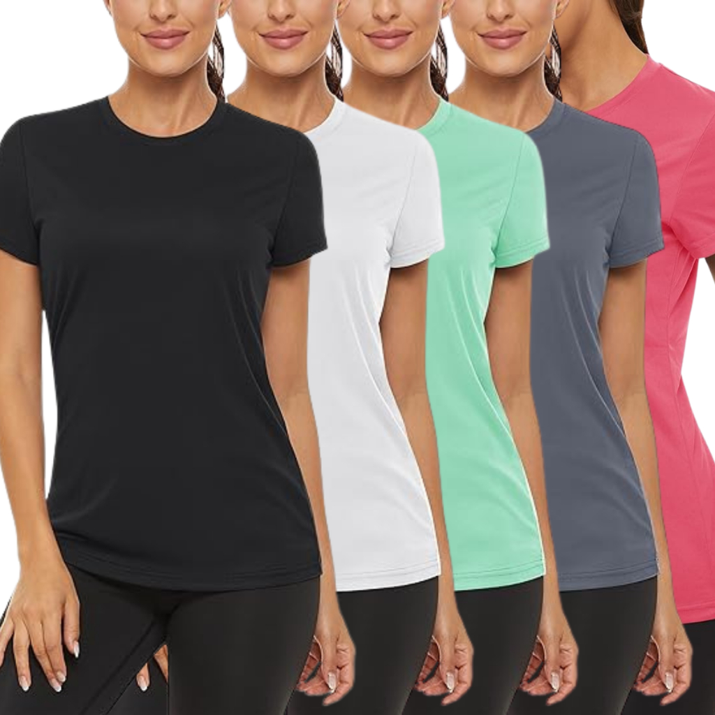 Kit 5 Camiseta Camisa Dryfit Feminina Treino Academia Fitness em Oferta na Shopee