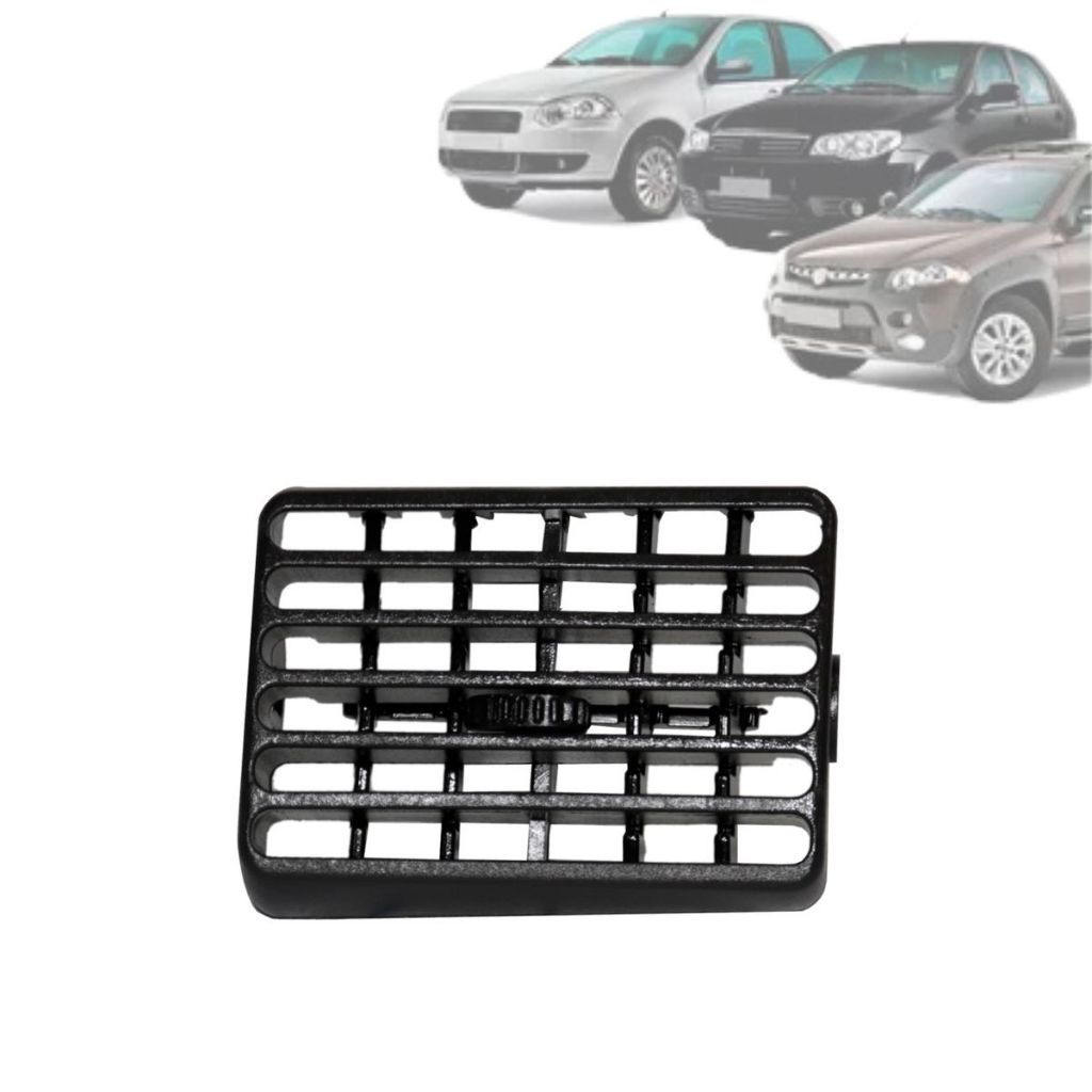 Tela LATERAL difusor de Ar PALIO SIENA STRADA ED/ EDX/ EL/ ELX/ FIRE 96 a 13 – COM aletas em Oferta na Shopee