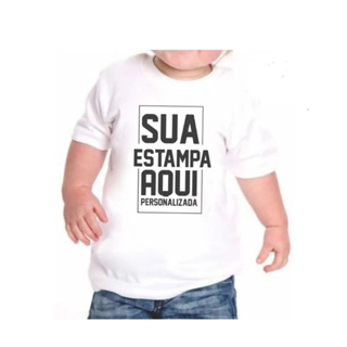 Camiseta Infantil Personalizada Com Sua Estampa Logo Arte Frase em Oferta na Shopee
