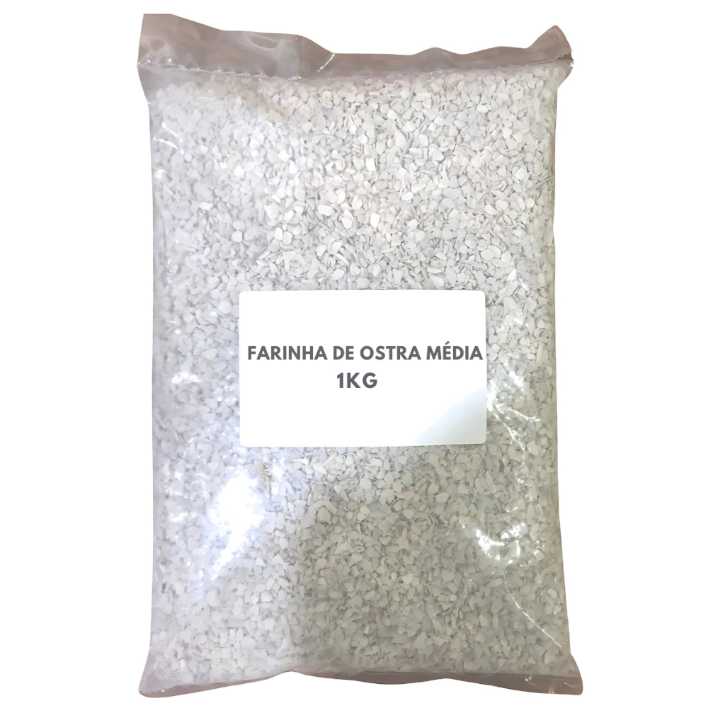 FARINHA DE OSTRA MÉDIA 1 KG  PÁSSAROS em Oferta na Shopee