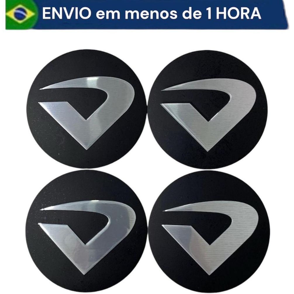 Jogo 4 Emblema Logo Adesivo Roda Volcano 58mm em Oferta na Shopee