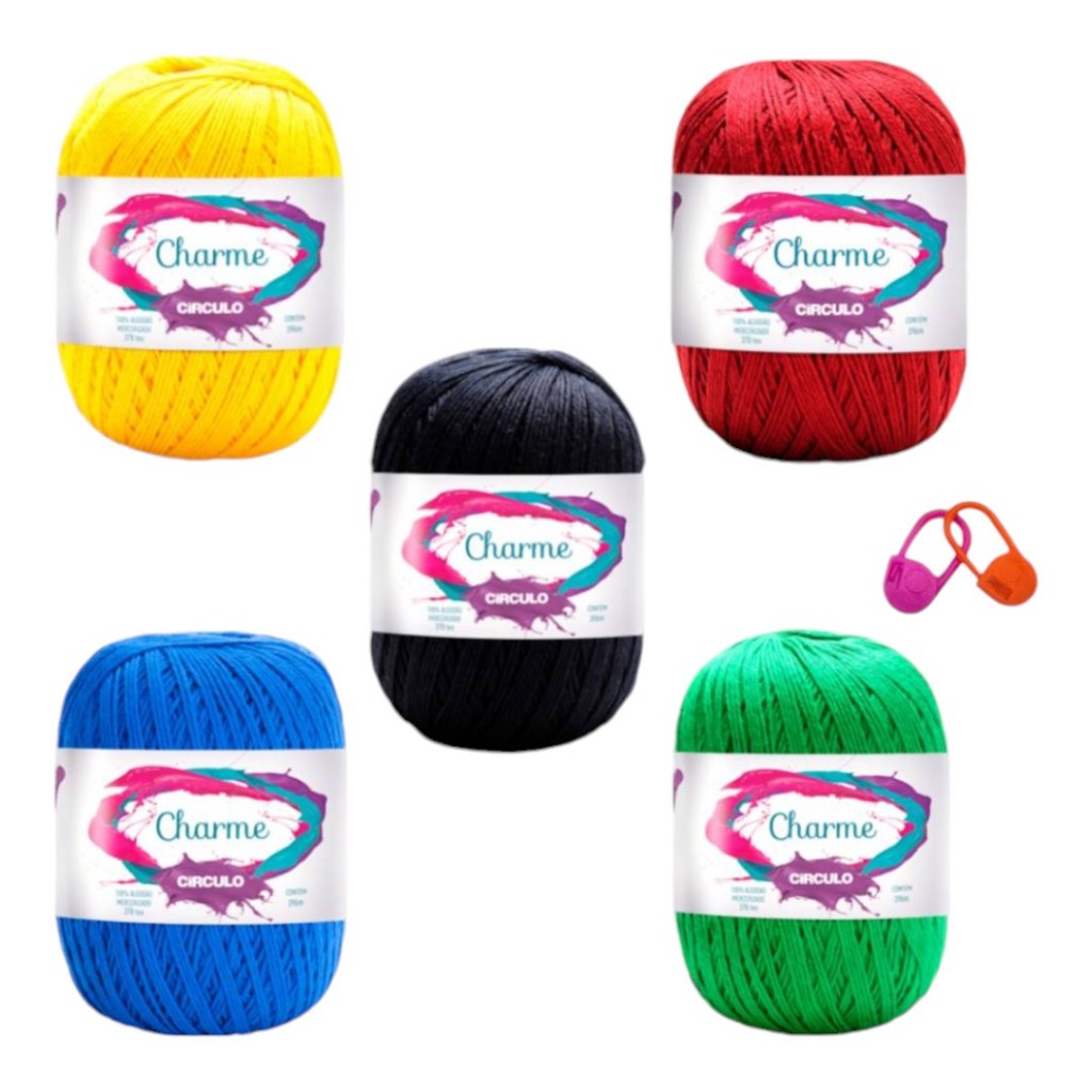 Kit 5 Linha Charme 396m 150g Cores Variadas em Oferta na Shopee