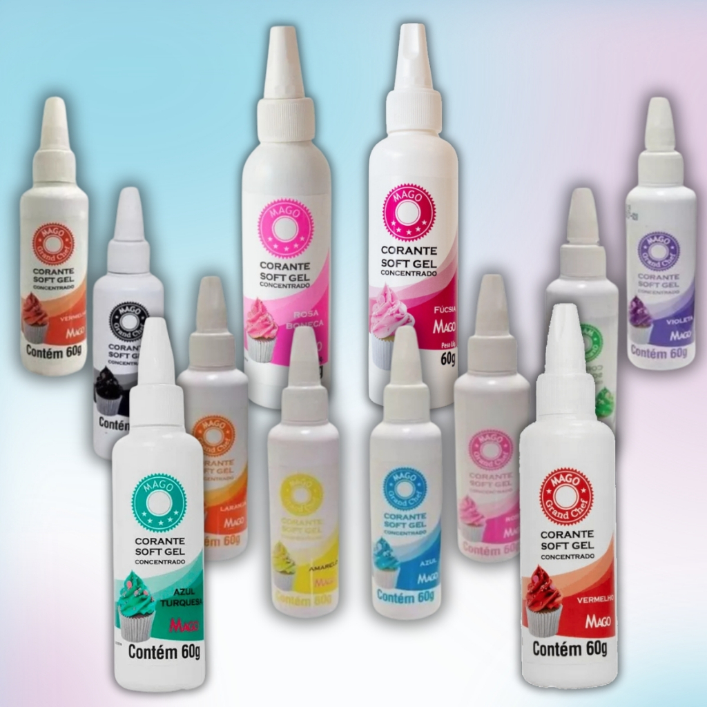 Corante Soft Gel Concentrado 60g Mago em Oferta na Shopee