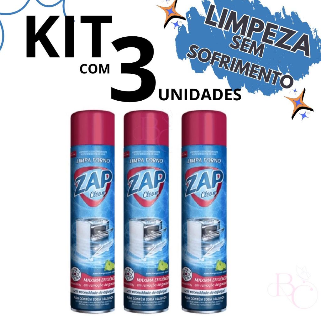 Produto de Limpeza Espuma Spray Desengordurante para Forno Zap Clean em Oferta na Shopee