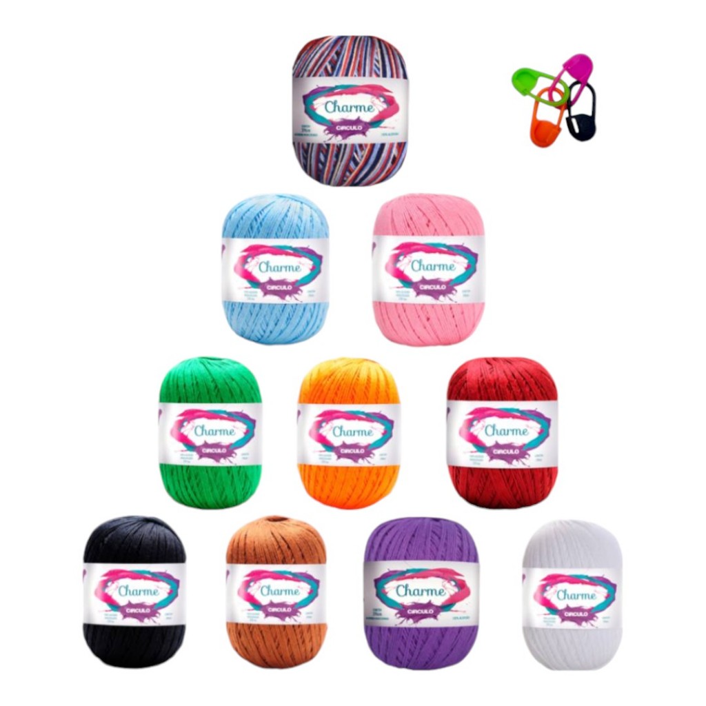 Kit 10 Linha Charme 396m 150g Cores Variadas em Oferta na Shopee