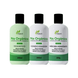 Kit Pós Orgânica Naturé Shampoo Condicionador Máscara 200g – Efeito Liso Prolongado e Tratamento em Oferta na Shopee