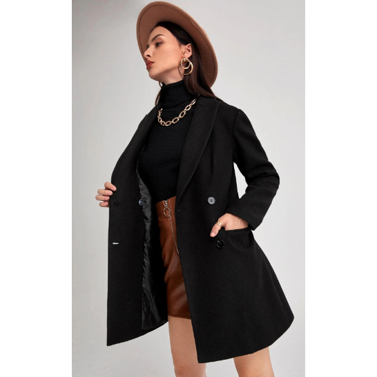Casaco/Blazer preto trespassado - DESAPEGO