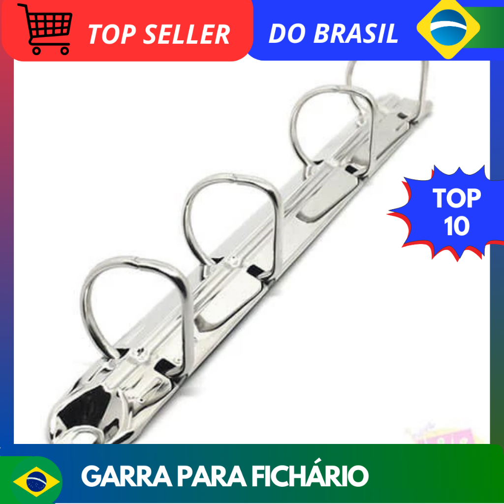 Garra Para Fichário 4 Argolas A5 20mm Organizador de folhas Argola para caderno