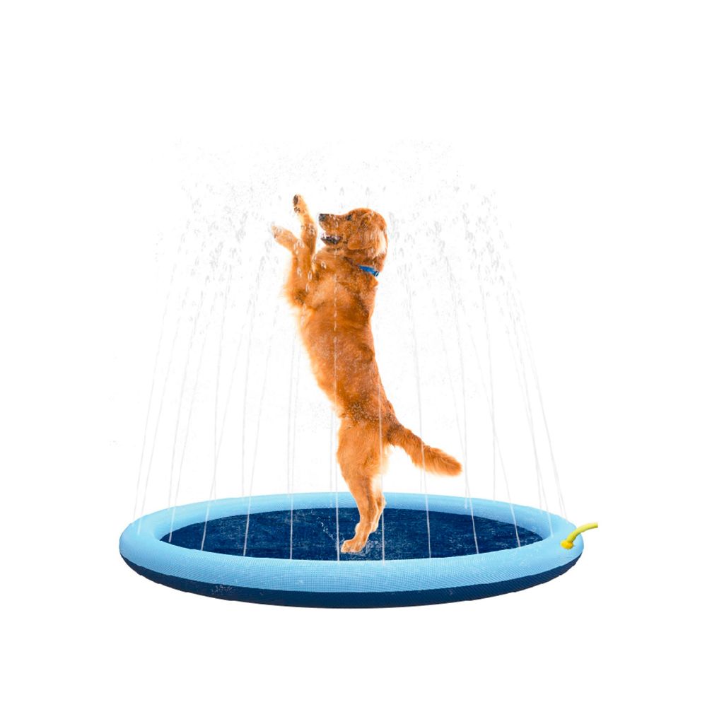Tapete Piscina Chafariz Para Cachorros e Crianças Inflavel Infantil Agua Verao Refrescante Pet