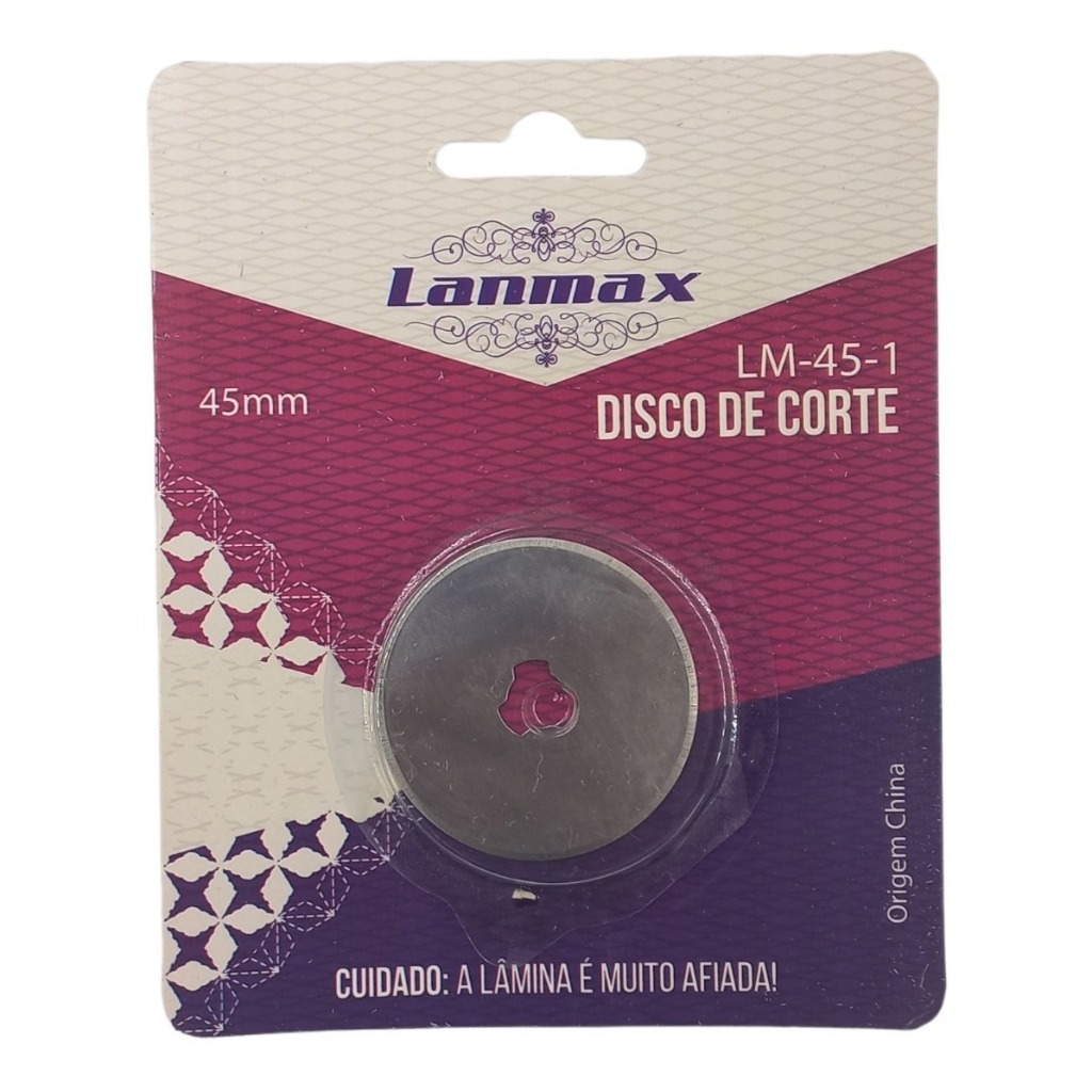 Lamina Disco Cortador Circular 45mm Patchwork Scrapbook Eva Cor Prata LM-45-1 Lanmax