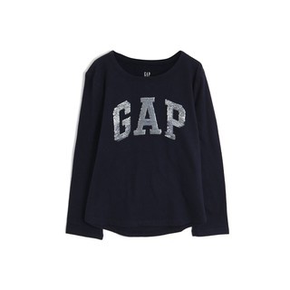 GAP - Camiseta Paetê Com Vira - Marinho